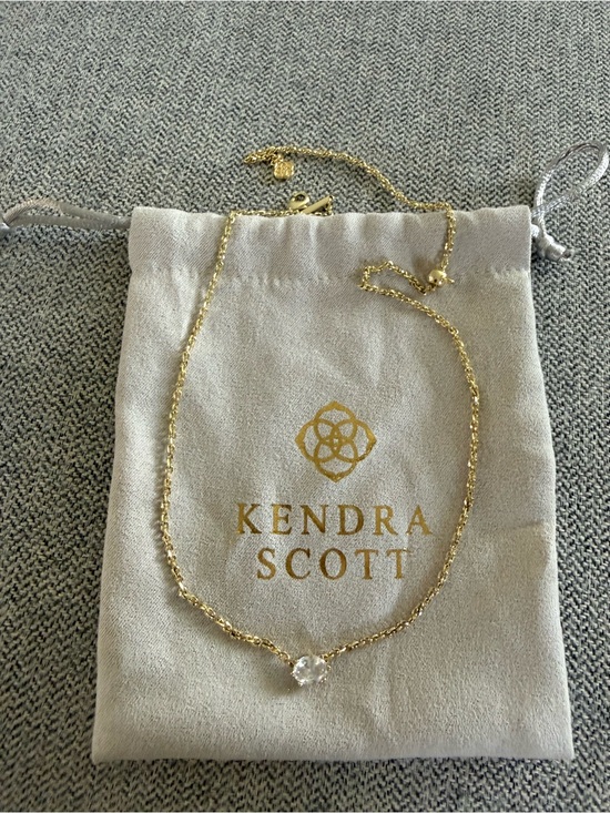Kendra Scott Jewelry - Kendra Scott Gold Necklace with Clear Crystal Pendant